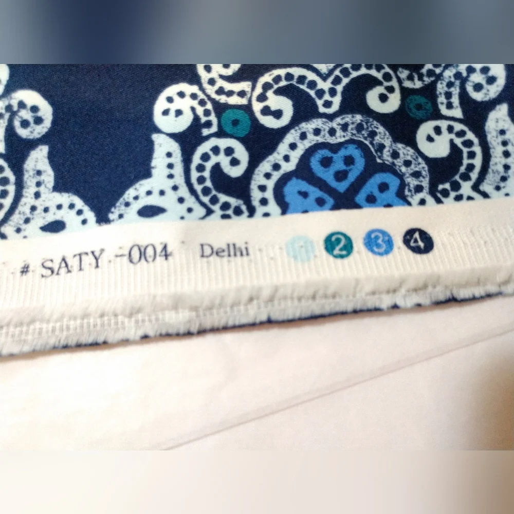 2 Yards NEW Fabric Home Decor DELHI Blue Ty Pennington Impressions